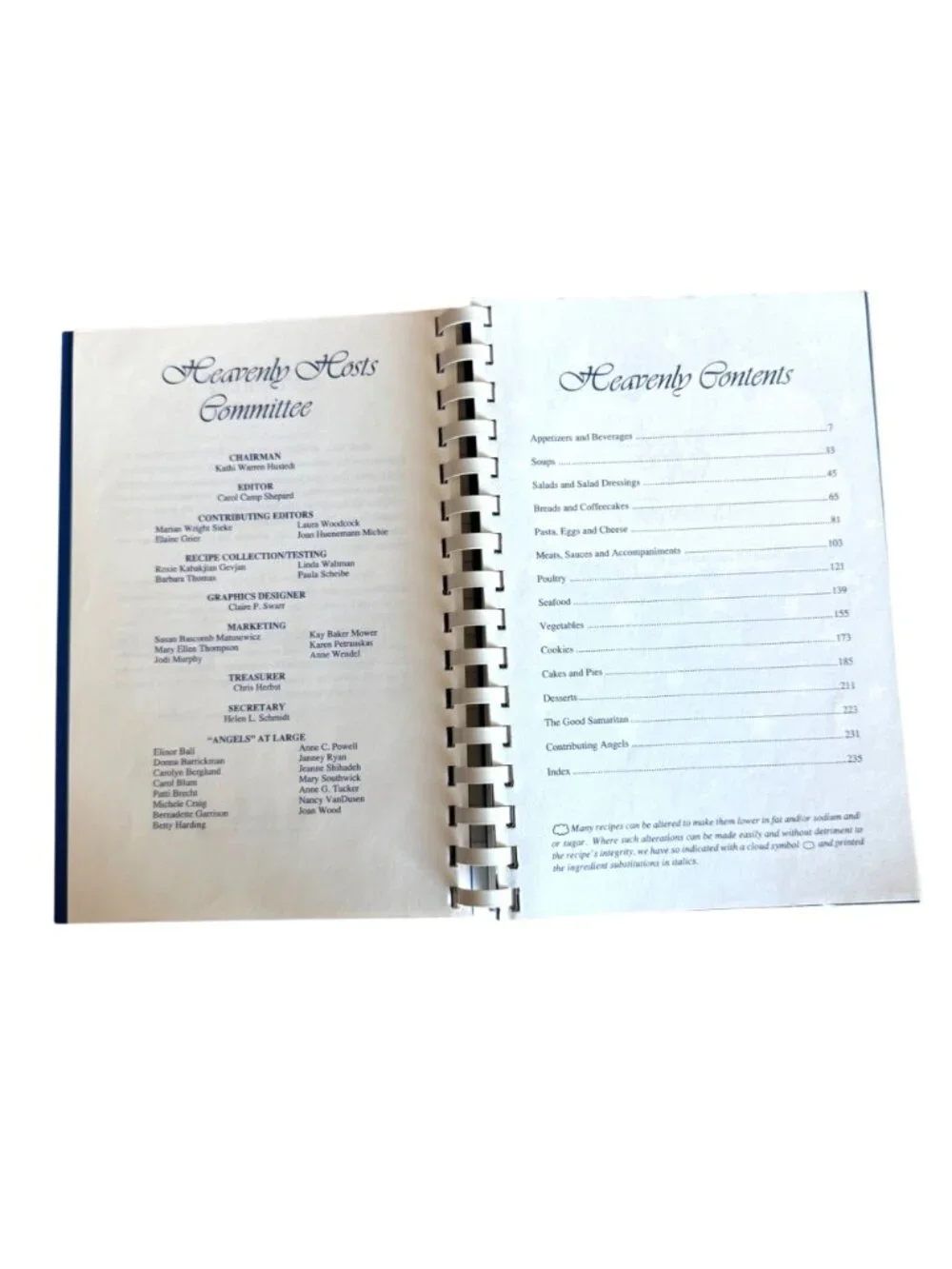 Heavenly Hosts Cookbook Bryn Mawr Presbyterian Church PA 1991 Community Recipes